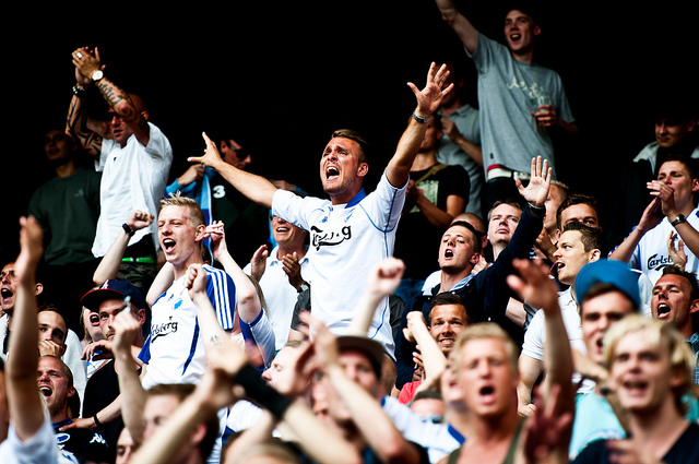 FC Copenhagen Fans Celebrating. Foto by Henrik Thorn